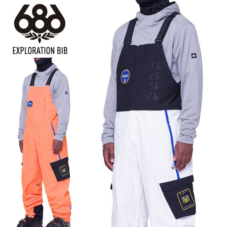 年末年始限定特価】23-24 686 シックスエイトシックス Exploration Bib スノーボードパンツ エクスプラレイション ビブパンツ  スノーボード スキー ウェア NASA ナサ | JSBCスノータウン