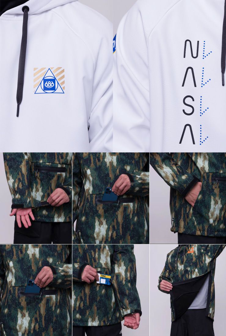 23-24 686 シックスエイトシックス Waterproof Hoody 撥水加工