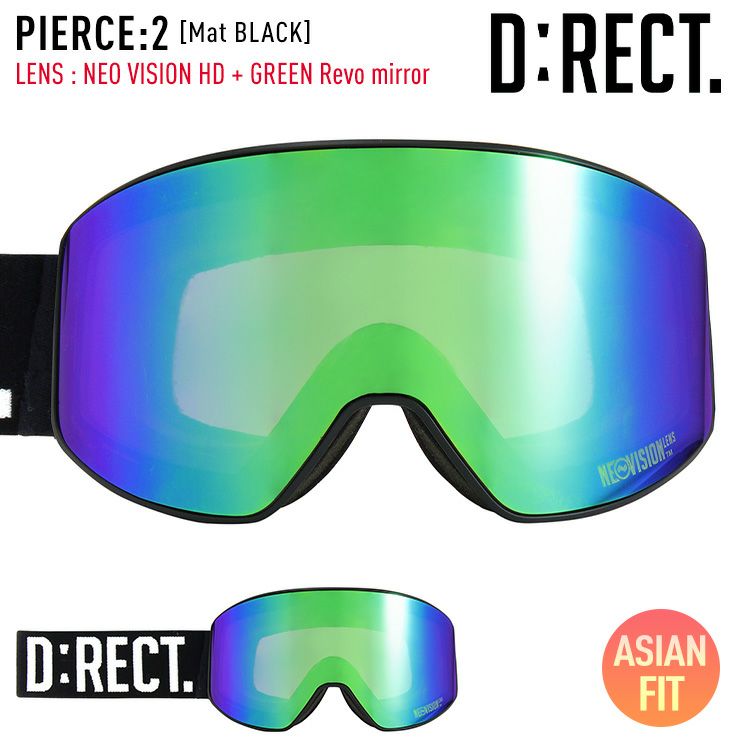 D:RECT ディレクト スノーボード ゴーグル PIERCE:2 カラー：Mat