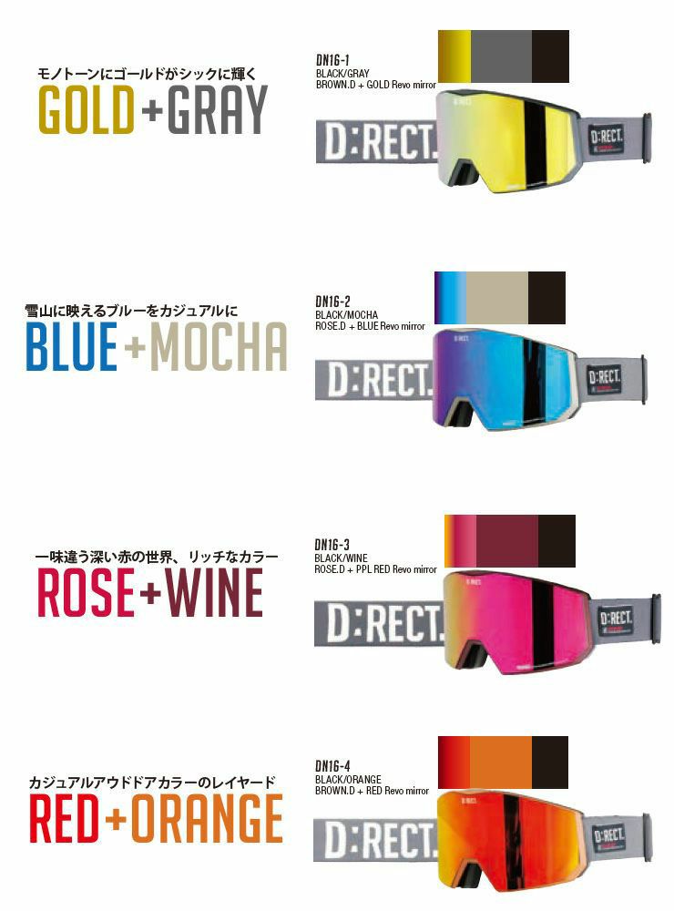 D:RECT ディレクト スノーボード ゴーグル DREIECK ドレイエック