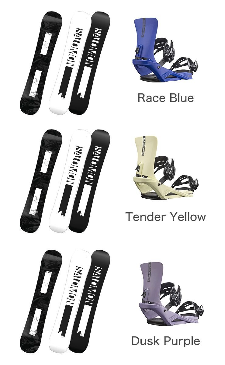 サロモンスノボー、ビンディングセット SALOMON サロモン OWEN ＆ RHYTHM Black 板＋ビンディングセット