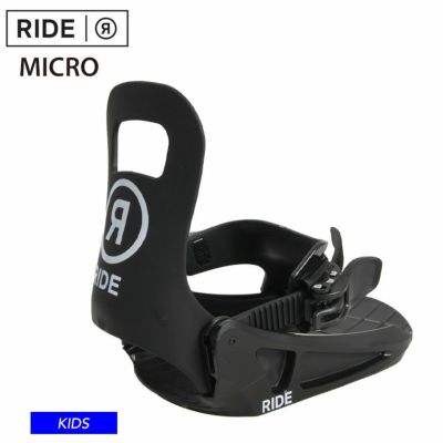 新品】RIDE MICRO スノーボードビンディング XS ブラック キッズ
