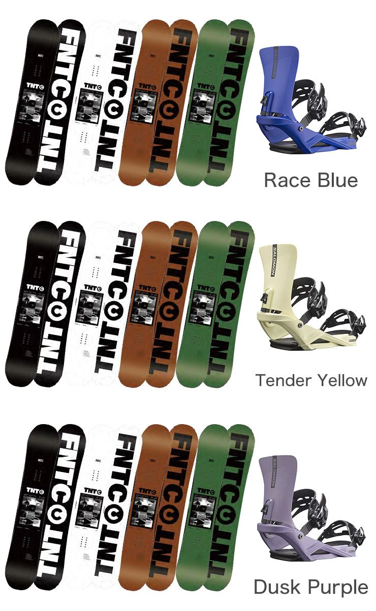 FNTC TNT スノーボード イエローバインディング 取付無料 FNTC エフエヌティーシー TNT C スノーボード ＆ RHYTHM