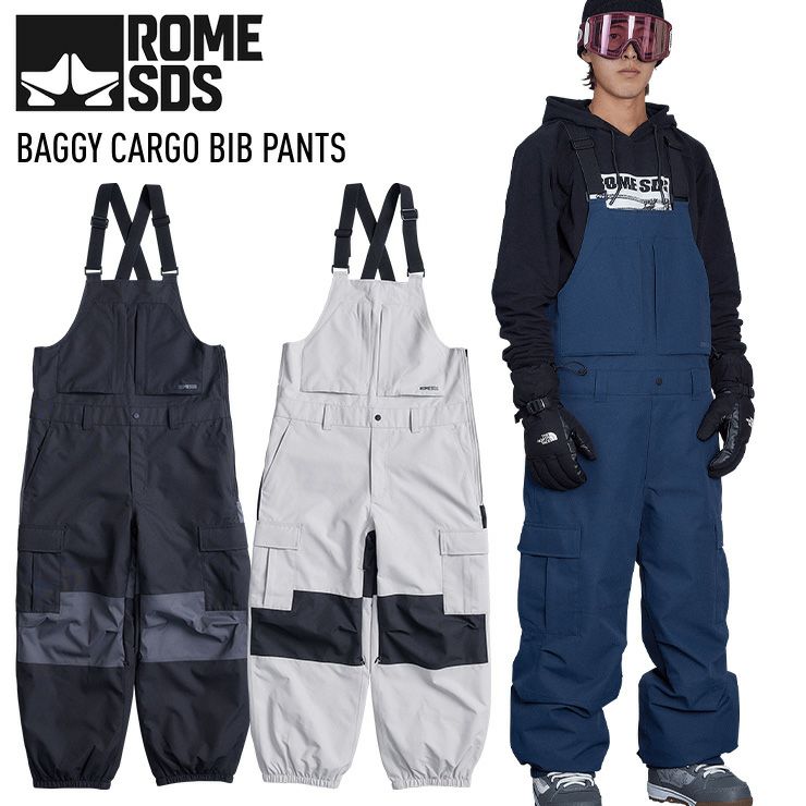 正規品 23-24 ROME SDS ローム BAGGY CARGO BIB PANTS バギーカーゴ 