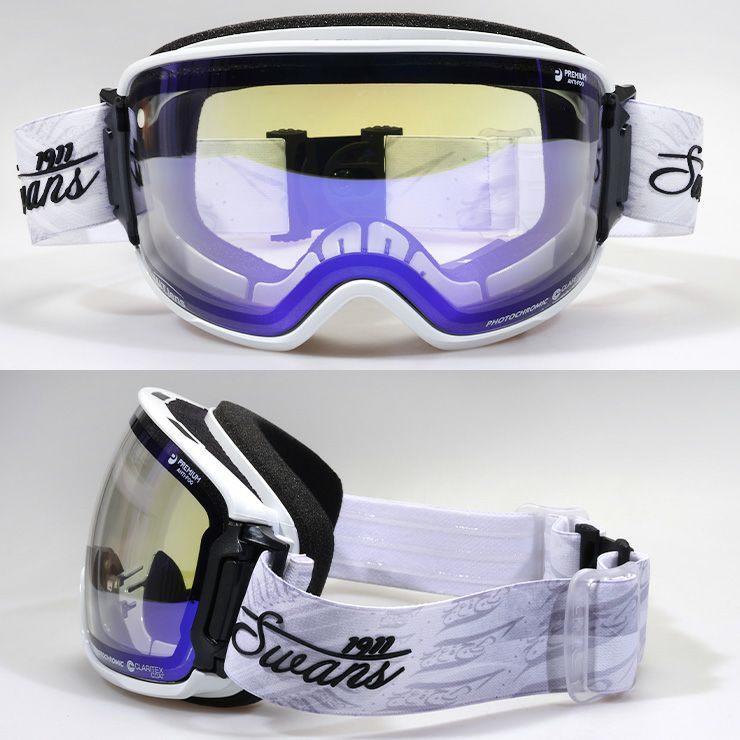【新品】SWANS ゴーグル スキー スノーボード　スワンズ ブルー ミラー Amazon | [スワンズ] 子供用 スノーゴーグル 140-MDH P1 GLR