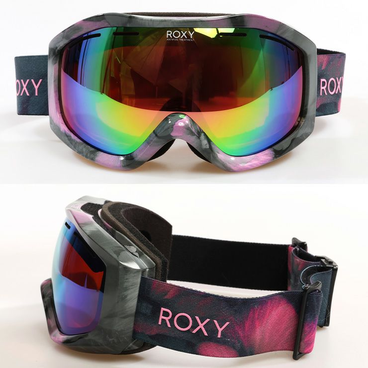 2024 ROXY ロキシースキー スノーボード ゴーグル SUNSET ART SERIES AF サンセットアート KVJY PANSY  BLACK レンズ/ML PINK ERJTG03215 | JSBCスノータウン