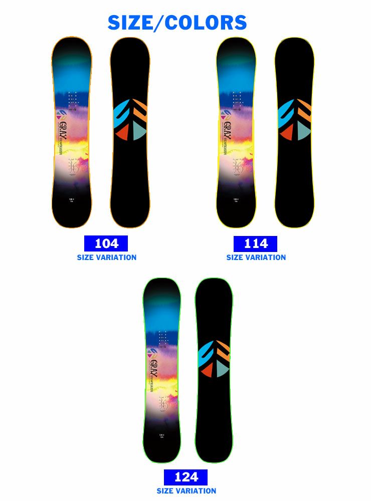 23-24 GRAY グレイ キッズ 板 CUB-X つや消しモデル 子供 ジュニア