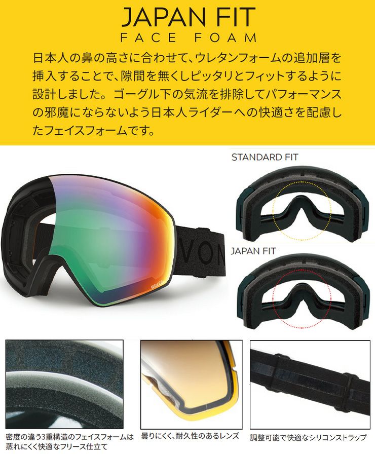 2025 VONZIPPER ボンジッパー OUTRO アウトロ スノーボード ゴーグル BLACK SATIN レンズ：WILDLIFE  STELLAR CHROME スキー BE21M707 KLC 早期予約 | JSBCスノータウン