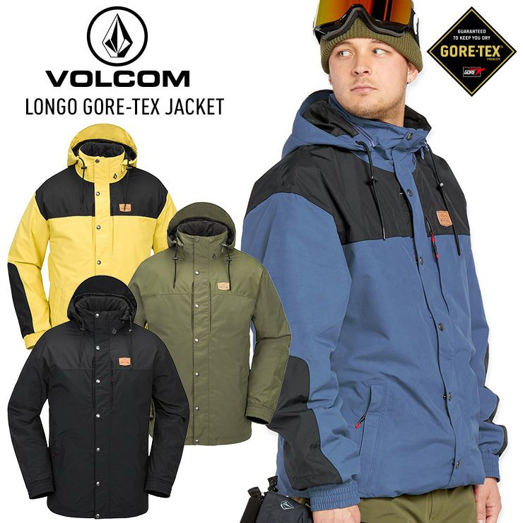 VOLCOM/ボルコム メンズ GORE-TEX スノージャケット L GORE-TEX JACKET 2025 SNOW G0652506  スノーボード スキー ウインタースポーツ 防寒 スノボウェア スキーウェア アウター リラックスフィット ゴーグルポケット おおきく ノイズポケット  男性用