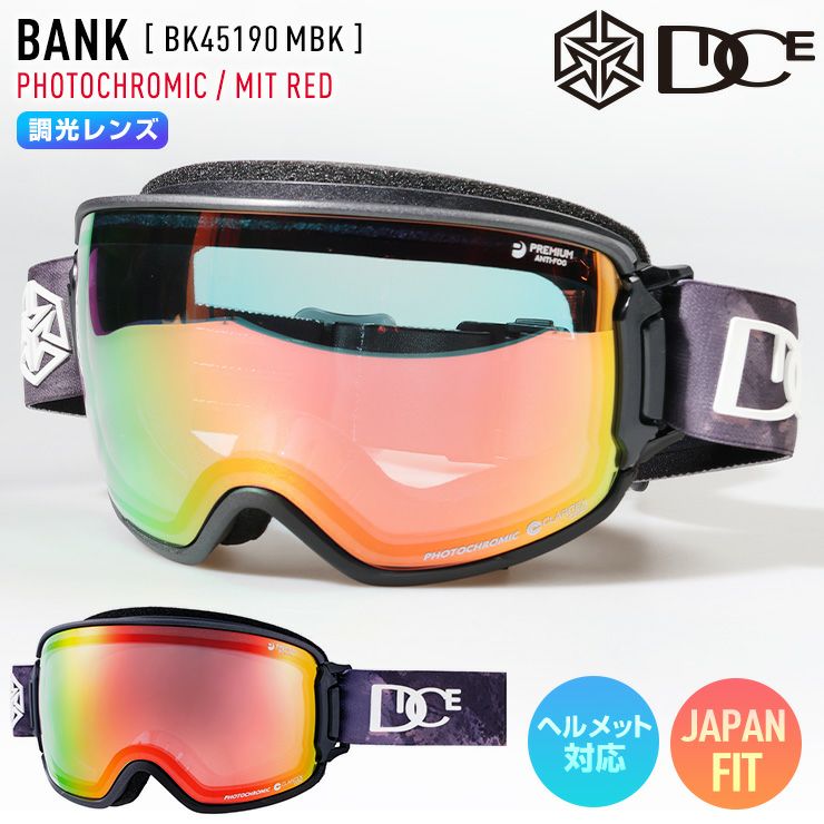 2025 DICE ダイス BANK バンク スノーボード ゴーグル BK45190