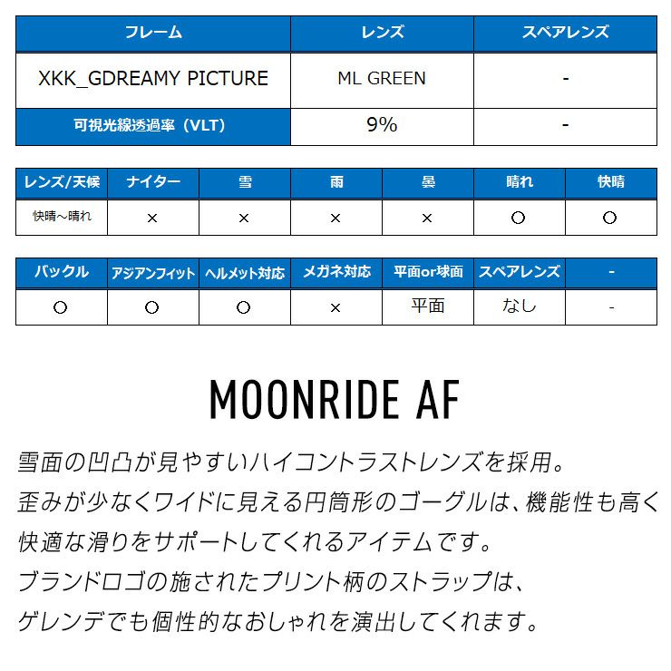 2025 ROXY ロキシースキー スノーボード ゴーグル MOONRIDE AF