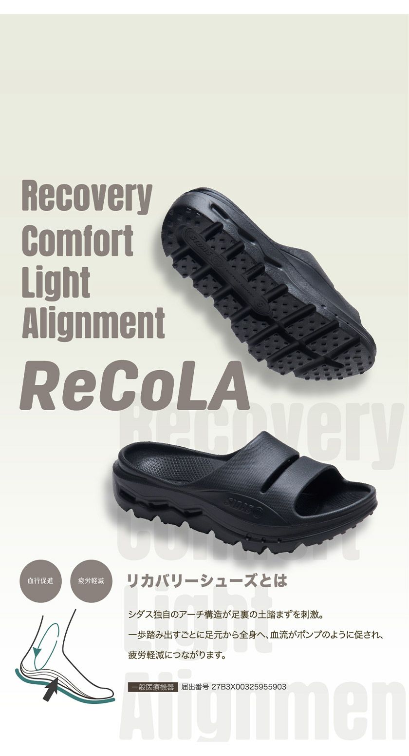 SIDAS シダス ReCoLA リコラ リカバリーサンダル リカバリーフット