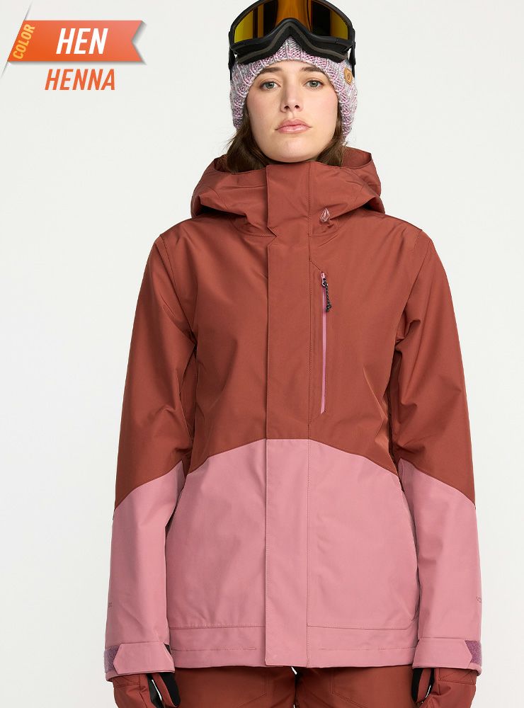 Volcom 赤 スノーボードジャケット 女性用 早期予約】25-26 VOLCOM ボルコム V.CO ERAS INS GORE-TEX