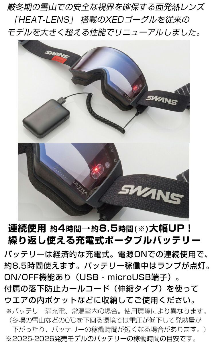 2026 SWANS スワンズ RACAN ラカン F-XED ヒートレンズ MNV レンズ