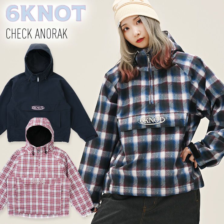 2026 6KNOT シックスノット CHECK ANORAK チェックアノラック