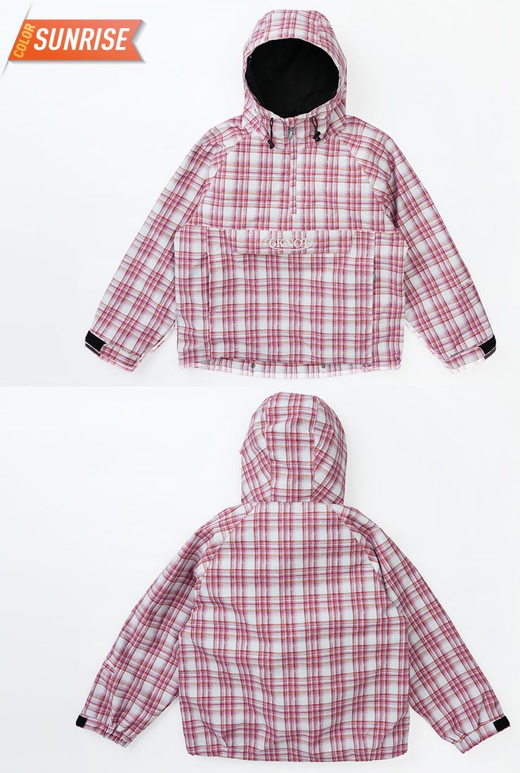 スノボ ジャケット チェック 2026 6KNOT シックスノット CHECK ANORAK チェックアノラック