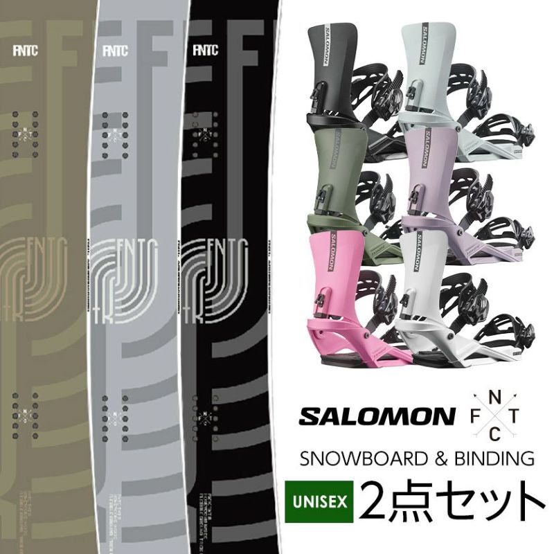 取付無料 FNTC TNT R スノーボード ＆ SALOMON サロモン RHYTHM リズム